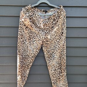 Banana Republic Leopard Print Cropped Pants
